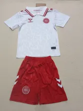 24/25 Denmark  Away  Kids  1:1 Quality Soccer Jersey