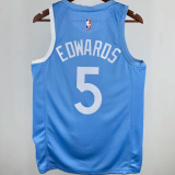 24/25 Timberwolves EDWARDS #5 White 1:1 Quality NBA Jersey
