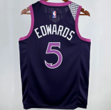 24/25 Timberwolves EDWARDS #5 Black 1:1 Quality NBA Jersey