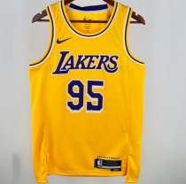 24/25  Lakers TOSCANO #95 Yellow 1:1 Quality NBA Jersey