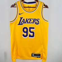 24/25  Lakers TOSCANO #95 Yellow 1:1 Quality NBA Jersey