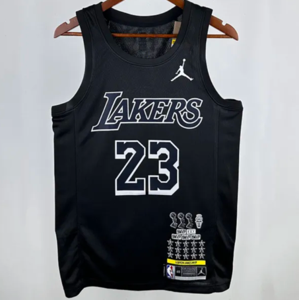24/25 Lakers JAMES #23 Black Honor Edition  1:1 Quality NBA Jersey