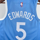 24/25 Timberwolves EDWARDS #5 White 1:1 Quality NBA Jersey