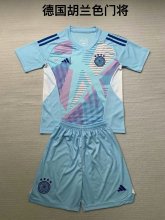 24/25 Germany Blue Goalkeeper Kids 1:1 Quality Soccer Jersey