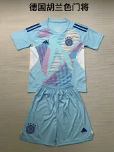 24/25 Germany Blue Goalkeeper Kids 1:1 Quality Soccer Jersey