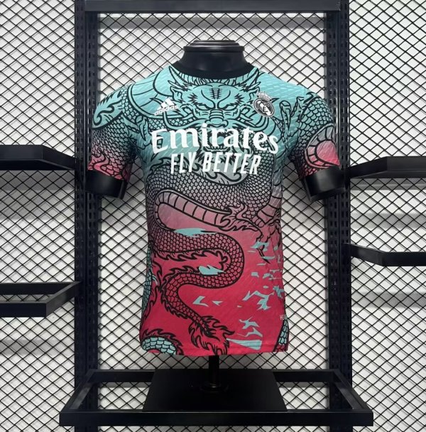 24/25  Real Madrid  Special  Edition  Light  Green  And  Red  Player 1:1 Quality Soccer Jersey