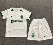 24/25 Sporting Lisbon White Kids Soccer Jersey