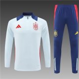 24/25  Spain  Light  Blue Training Tracksuit 1:1 Quality Soccer Jersey
