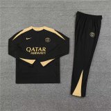 24/25 PSG Training  Suit  Black Gold 1:1 Quality Training Jersey