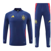24/25  Spain  Treasure Blue Training Tracksuit 1:1 Quality Soccer Jersey