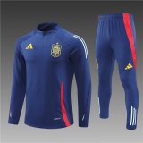 24/25  Spain  Treasure Blue Training Tracksuit 1:1 Quality Soccer Jersey