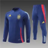 24/25  Spain  Treasure Blue Training Tracksuit 1:1 Quality Soccer Jersey