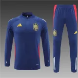 24/25  Spain  Treasure Blue Training Tracksuit 1:1 Quality Soccer Jersey