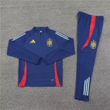 24/25  Spain  Treasure Blue Training Tracksuit 1:1 Quality Soccer Jersey