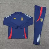 24/25  Spain  Treasure Blue Training Tracksuit 1:1 Quality Soccer Jersey