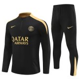 24/25 PSG Training  Suit  Black Gold 1:1 Quality Training Jersey