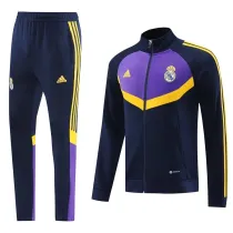 24/25  Real Madrid Blue Purple Training Tracksuit 1:1 Quality Soccer Jersey