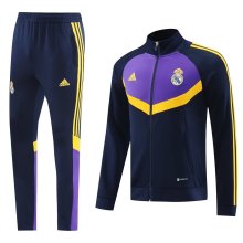 24/25  Real Madrid Blue Purple Training Tracksuit 1:1 Quality Soccer Jersey