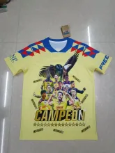 25/25  America  15 crowns  Yellow  Fans 1:1 Quality Soccer Jersey