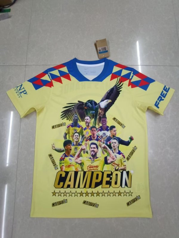 25/25  America  15 crowns  Yellow  Fans 1:1 Quality Soccer Jersey