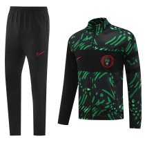 24/25 Nigeria  Black Green High Collar  Jacket Tracksuit   1:1 Quality