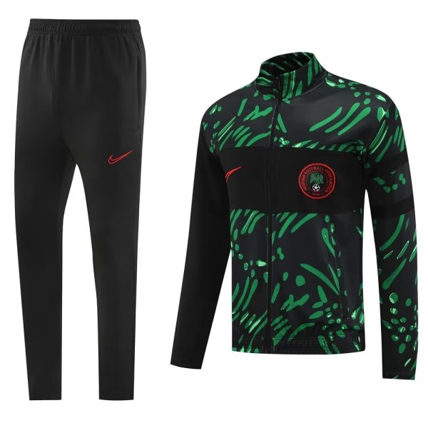24/25 Nigeria  Black Green High Collar  Jacket Tracksuit   1:1 Quality