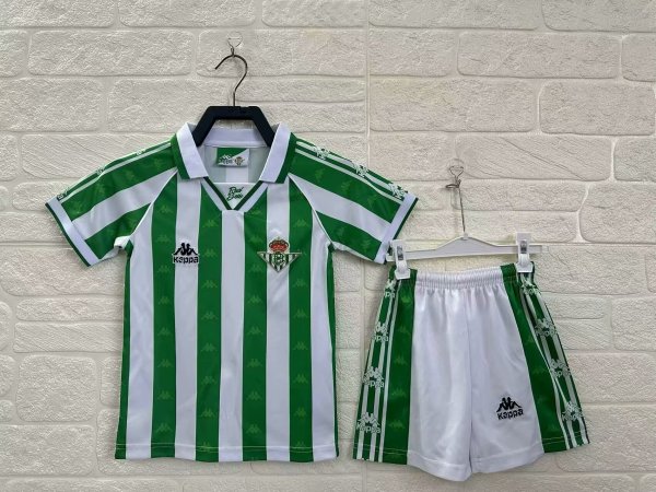 1995/1997   Real Betis Home Kids 1:1 Retro  Soccer Jersey