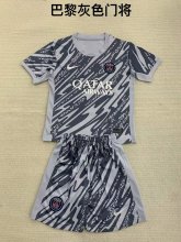 24/25 PSG  Paris  Grey  Goalkeeper  Fans  Kids 1:1  Quality Soccer Jersey