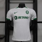 24/25 Sporting Lisbon White Away  Player  1:1 Quality  Soccer Jersey