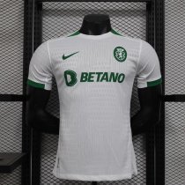 24/25 Sporting Lisbon White Away  Player  1:1 Quality  Soccer Jersey