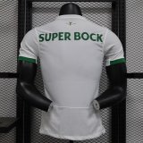 24/25 Sporting Lisbon White Away  Player  1:1 Quality  Soccer Jersey