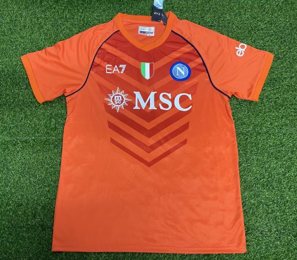 23/24 Napoli Goalkeeper Orange Fans 1:1 Quality Soccer Jersey