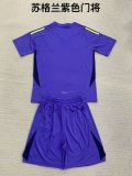 24/25 Scotland  Purple Goalkeeper  Kids 1:1 Quality Soccer Jersey