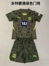 24/25 Dortmund  Green  Goalkeeper  Kids 1:1 Quality Soccer Jersey