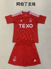 24/25  Aberdeen  Home  Kids 1:1 Quality Soccer Jersey