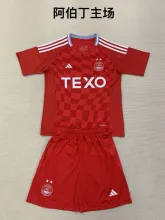 24/25  Aberdeen  Home  Kids 1:1 Quality Soccer Jersey