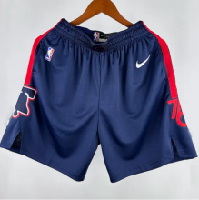 24/25 76ers Sapphire Blue City Edition  1:1 Quality Retro NBA Cotton Pants