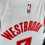 2020 Rockets WESTBROK #0 White City Edition  1:1 Quality NBA Jersey