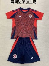 24/25 Costa Rica  Home  Kids  1:1 Quality Soccer Jersey