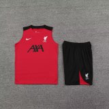 24/25 Liverpool  Black and Red   1:1 Quality Training Vest（A-Set）