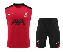 24/25 Liverpool  Black and Red   1:1 Quality Training Vest（A-Set）
