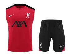 24/25 Liverpool  Black and Red   1:1 Quality Training Vest（A-Set）
