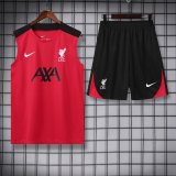 24/25 Liverpool  Black and Red   1:1 Quality Training Vest（A-Set）