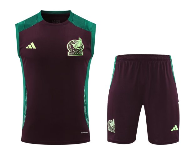 24/25     Mexico  Wine Red And Green  1:1 Quality Training Vest（A-Set）