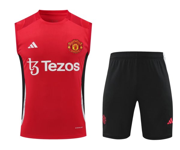 24/25 Manchester United Red  1:1 Quality Training  Vest（A-Set）