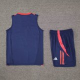 24/25 Manchester United  Navy blue  1:1 Quality Training  Vest（A-Set）