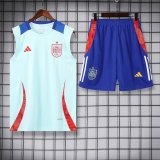 24/25 Spain  Blue 1:1 Quality Training Jersey  Vest（A-Set）