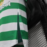 24/25 Celtic Home White Green Player 1:1 Quality Soccer Jersey