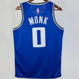 2024 Kings MONK #0 Blue City Edition  1:1 Quality NBA Jersey热压