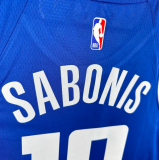 2024  Kings SABONIS #10 Blue City Edition 1:1 Quality NBA Jersey热压